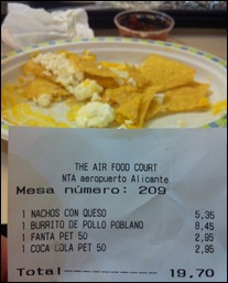 Crap Nachos from the Air Food Court at Alicante Airport